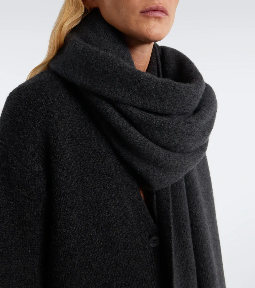 The Row Qyren cashmere, alpaca, and silk scarf | Thumbnail 4 The Row Qyren cashmere, alpaca, and silk scarf | Thumbnail 4
