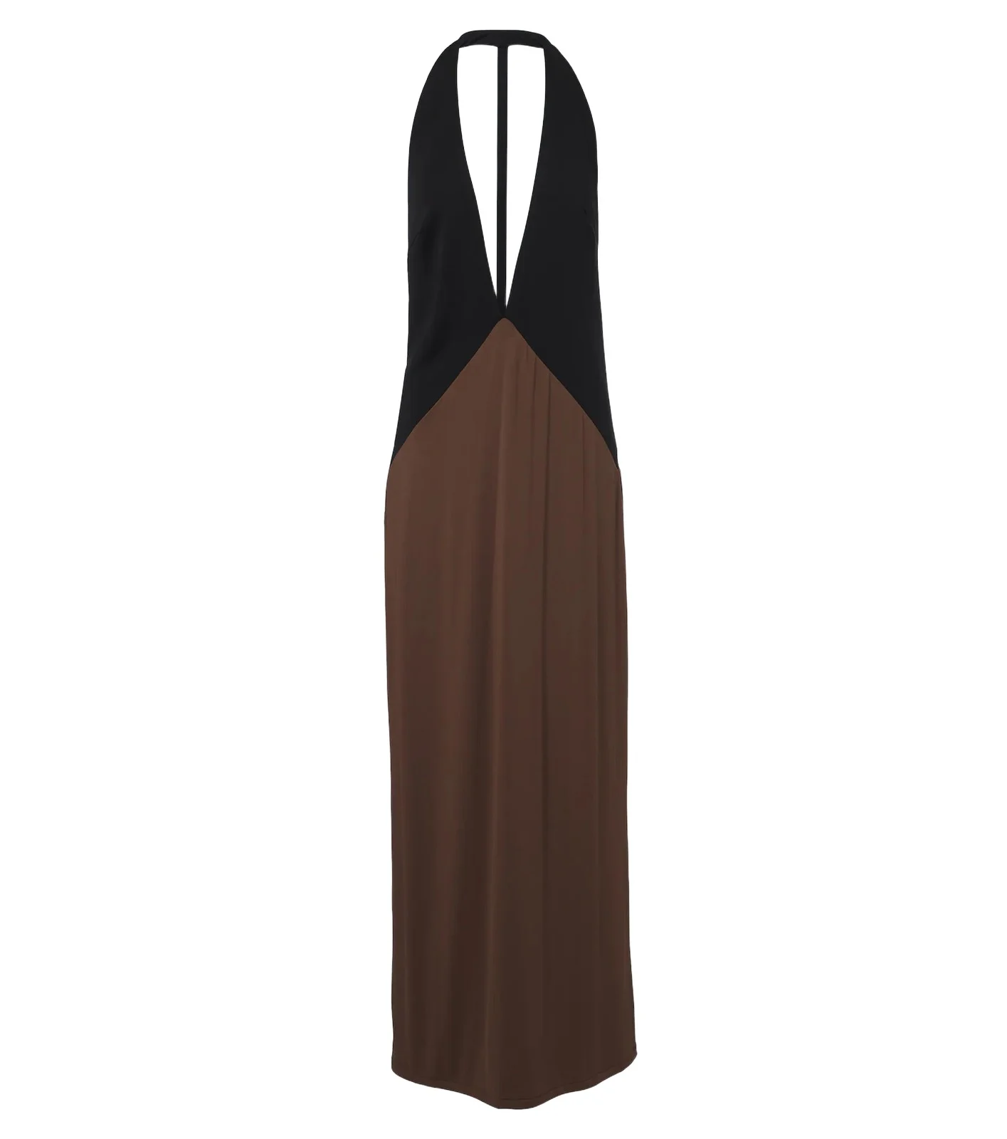 ADRIANA DEGREAS Halterneck jersey maxi dress