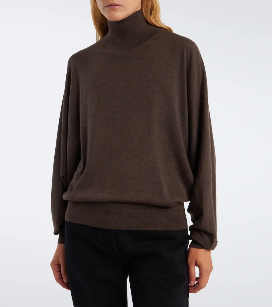 The Row Leith cashmere and silk turtleneck sweater | Thumbnail 4