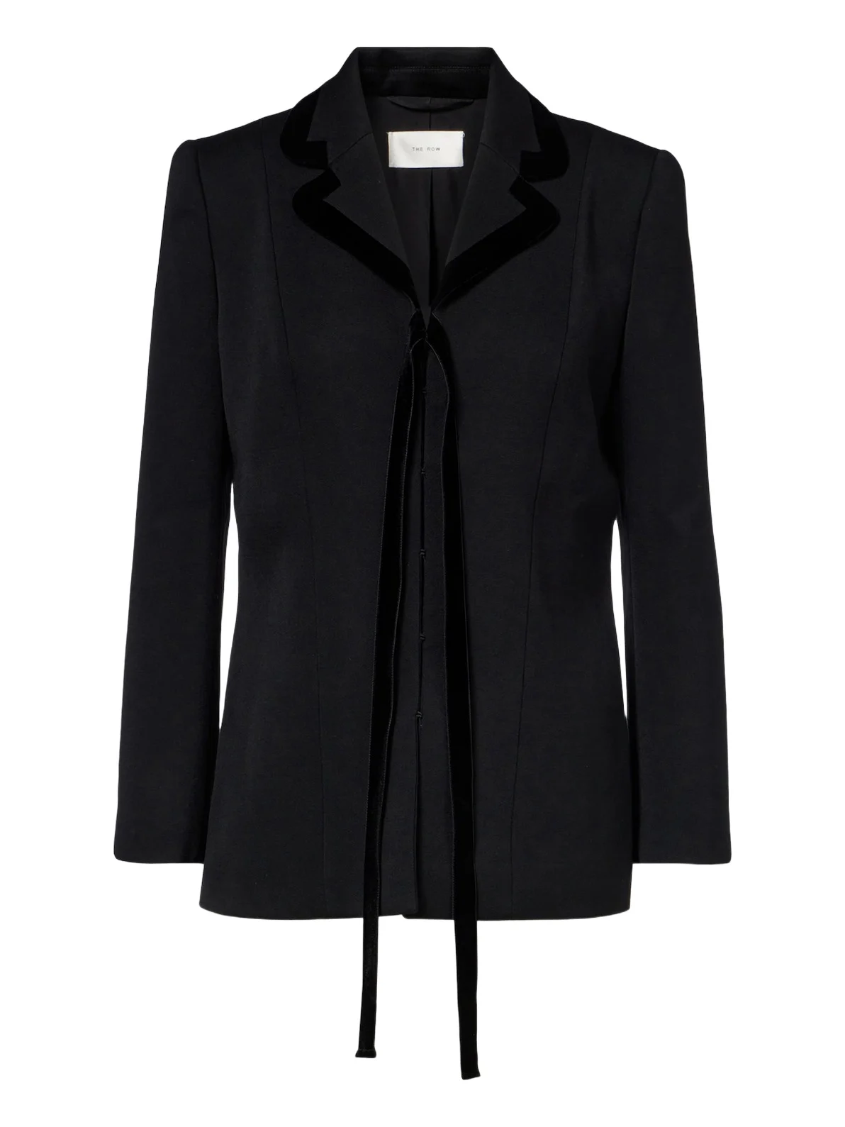 Celinde velvet-trimmed wool blazer Celinde velvet-trimmed wool blazer