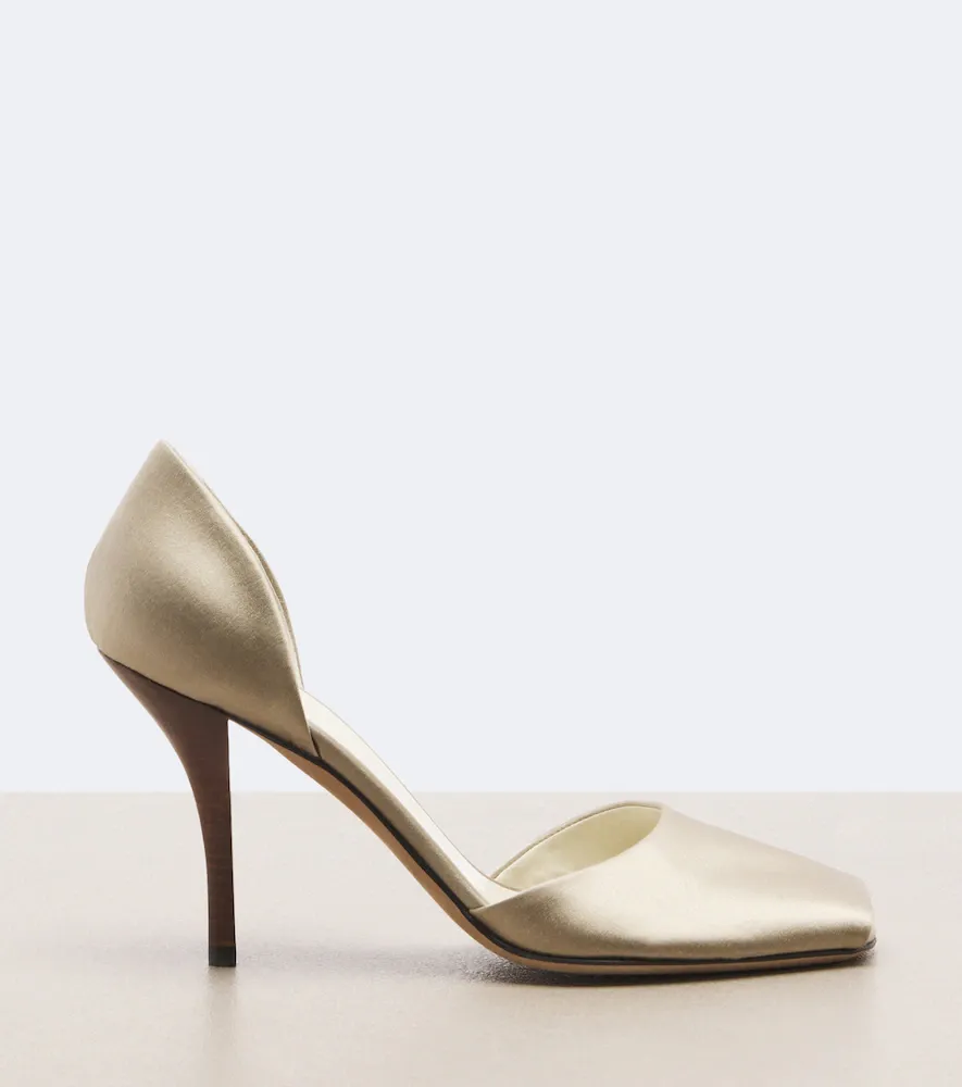 The Row Noor satin peep-toe pumps | Thumbnail 4