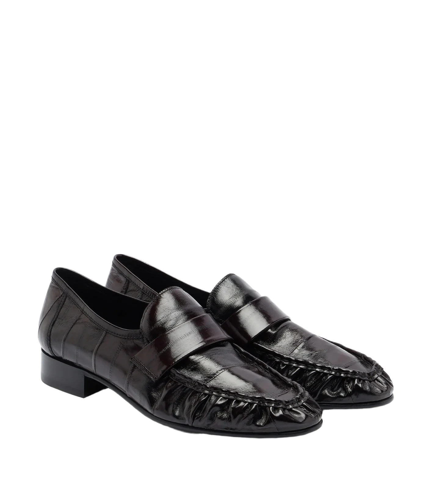 Soft eel leather loafers