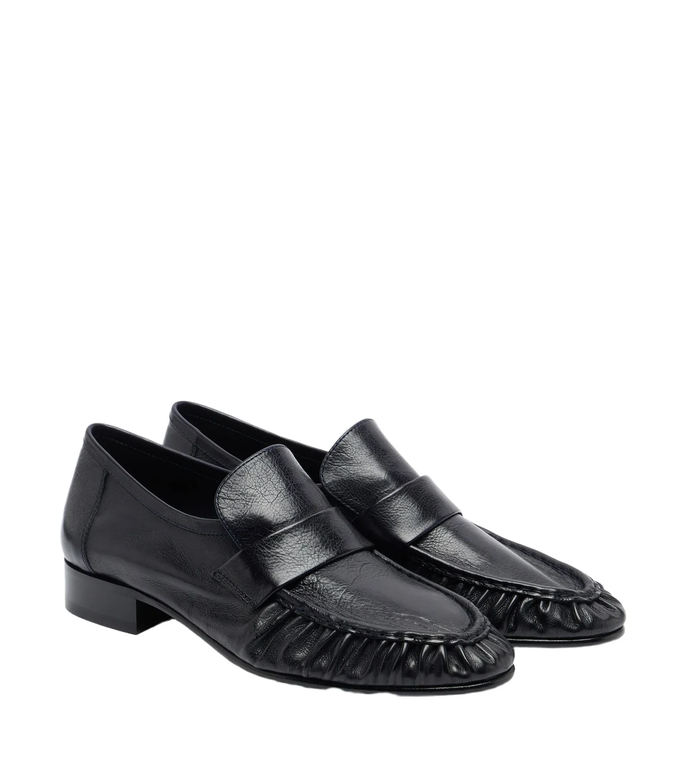 Soft eel leather loafers