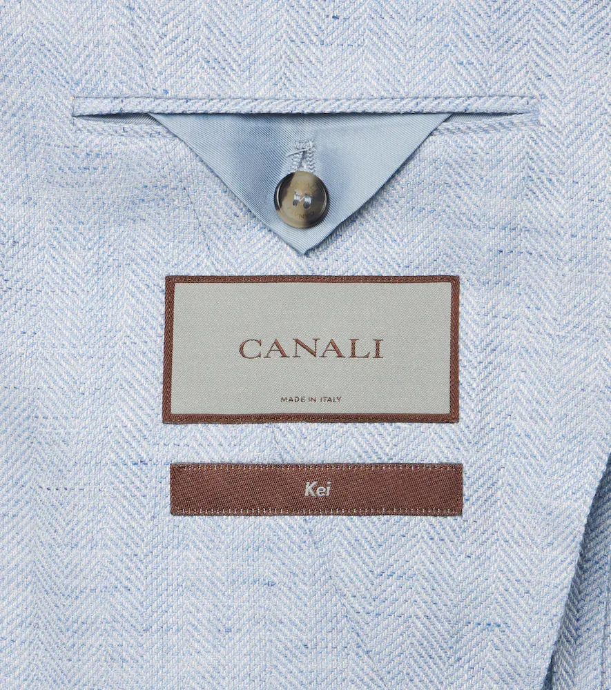 Canali Herringbone linen and wool blazer | Thumbnail 2 Canali Herringbone linen and wool blazer | Thumbnail 2
