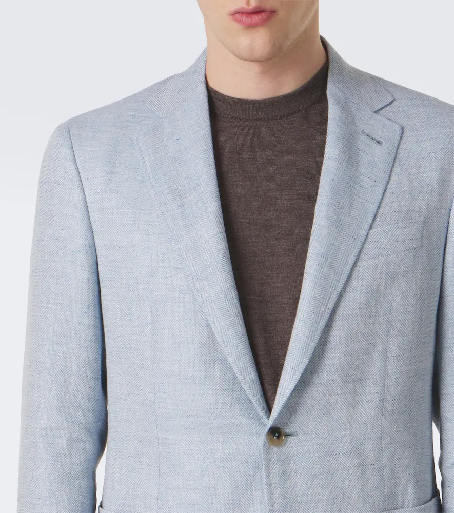 Canali Herringbone linen and wool blazer | Thumbnail 5 Canali Herringbone linen and wool blazer | Thumbnail 5