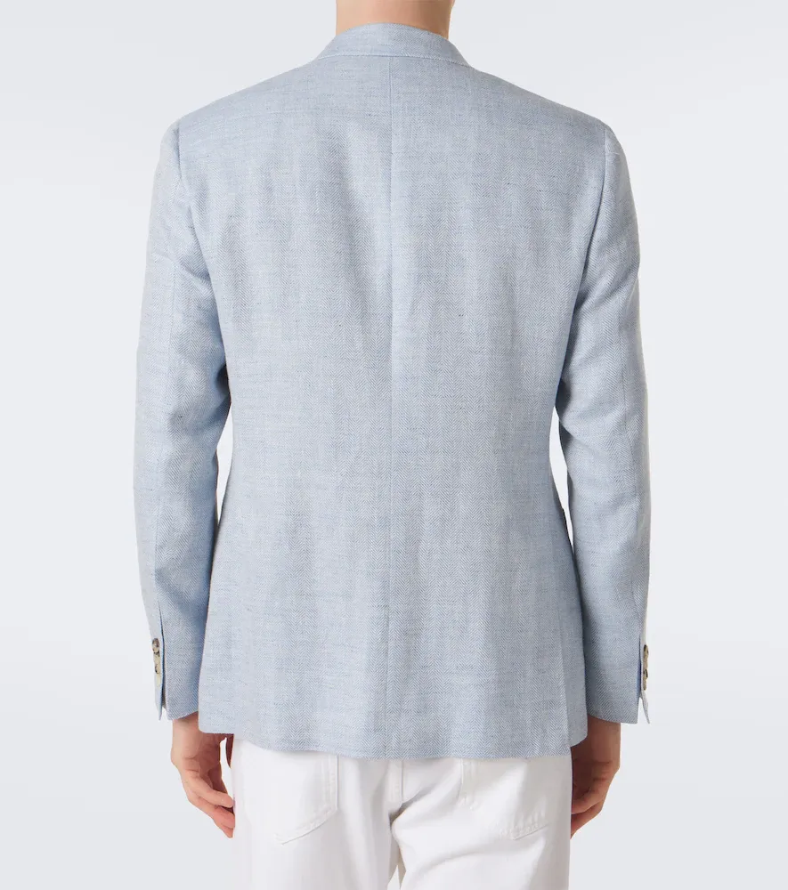 Canali Herringbone linen and wool blazer | Thumbnail 6 Canali Herringbone linen and wool blazer | Thumbnail 6