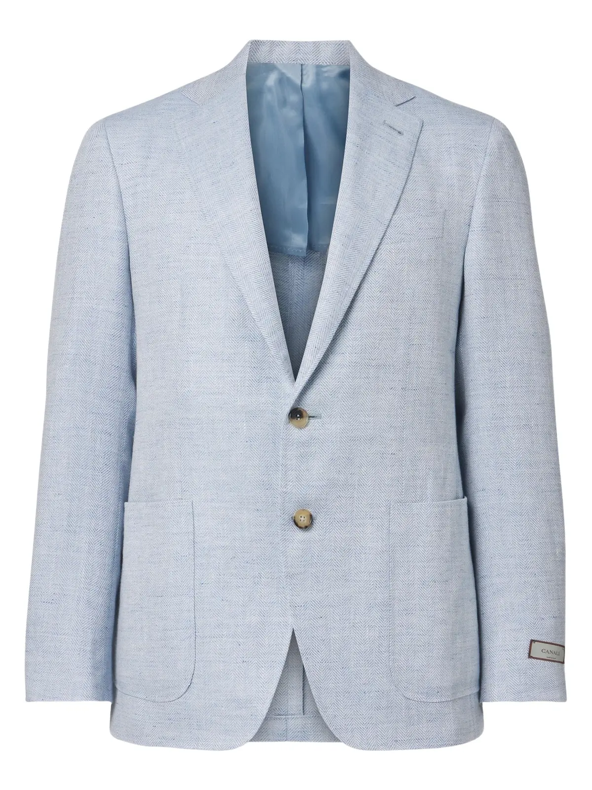 Canali Herringbone linen and wool blazer