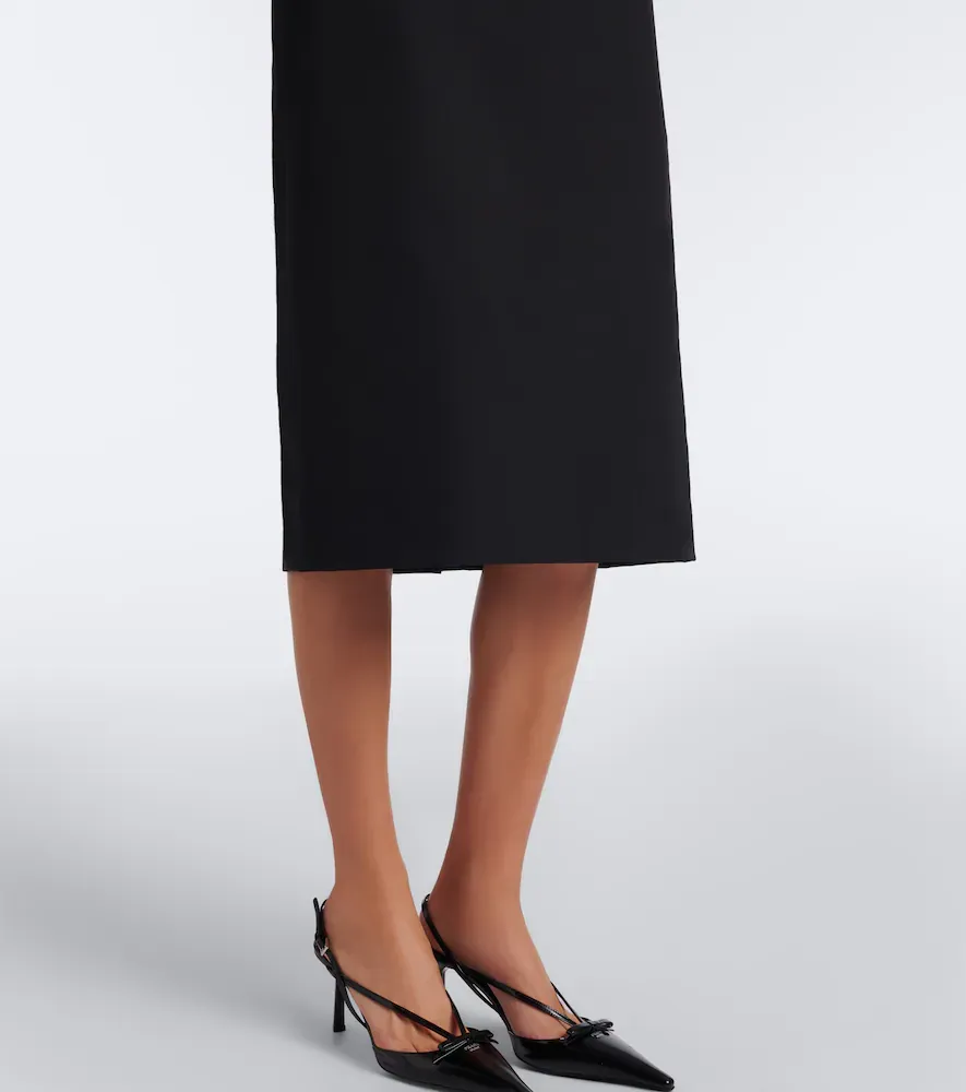 Prada Belted crêpe midi dress | Thumbnail 2 Prada Belted crêpe midi dress | Thumbnail 2