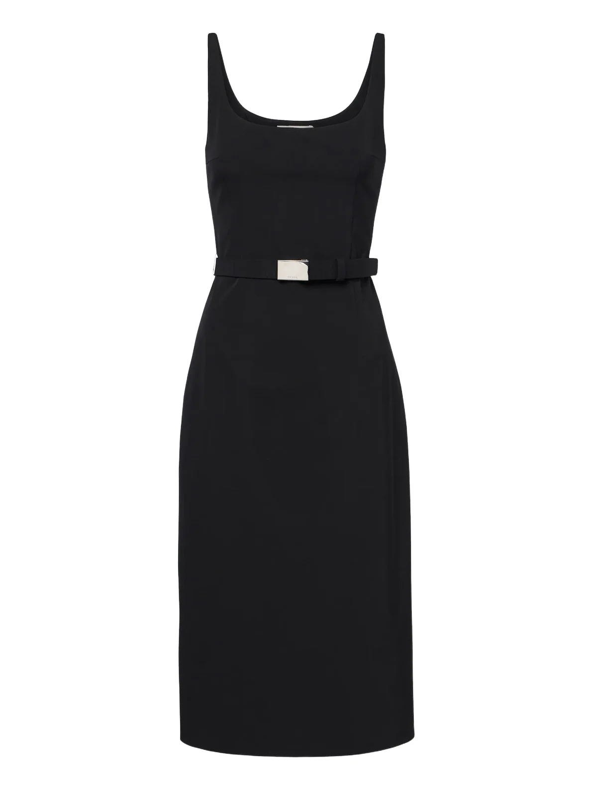 Belted crêpe midi dress Belted crêpe midi dress
