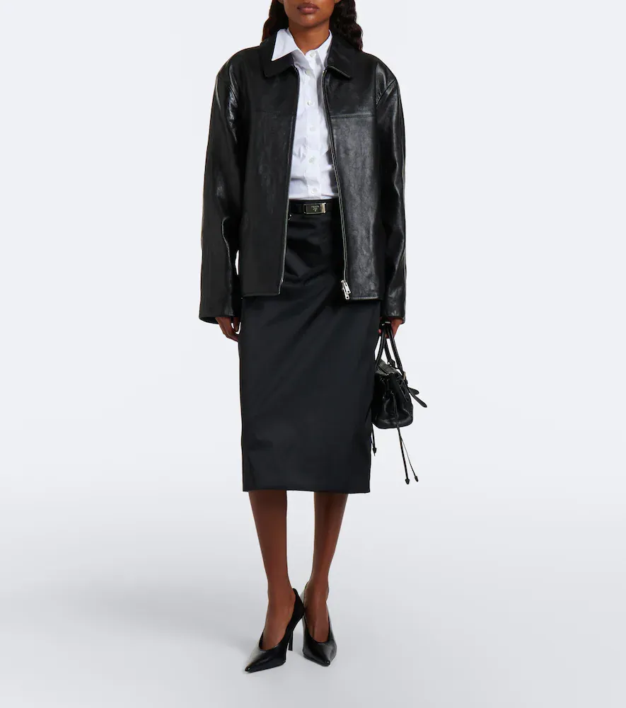 Prada Belted Re-Nylon pencil skirt | Thumbnail 2
