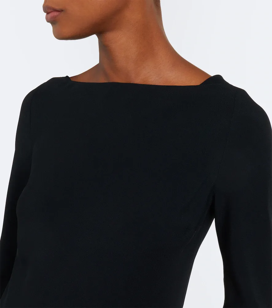 Prada Open-back crêpe midi dress | Thumbnail 3
