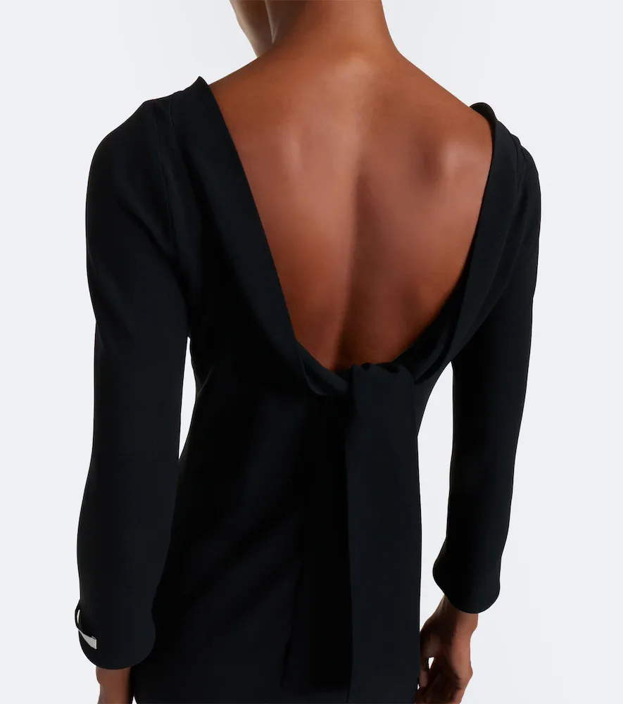Prada Open-back crêpe midi dress | Thumbnail 4