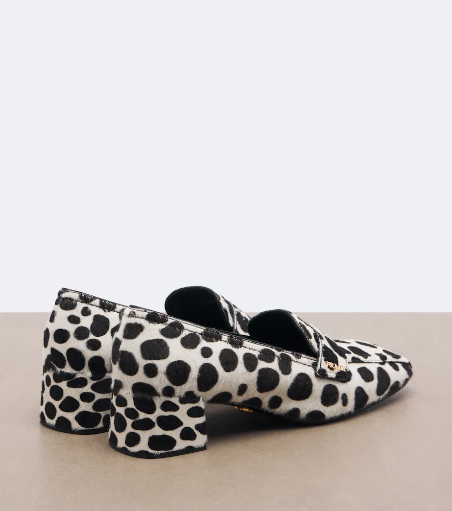 Prada Cow-print calf hair penny loafers | Thumbnail 2 Prada Cow-print calf hair penny loafers | Thumbnail 2