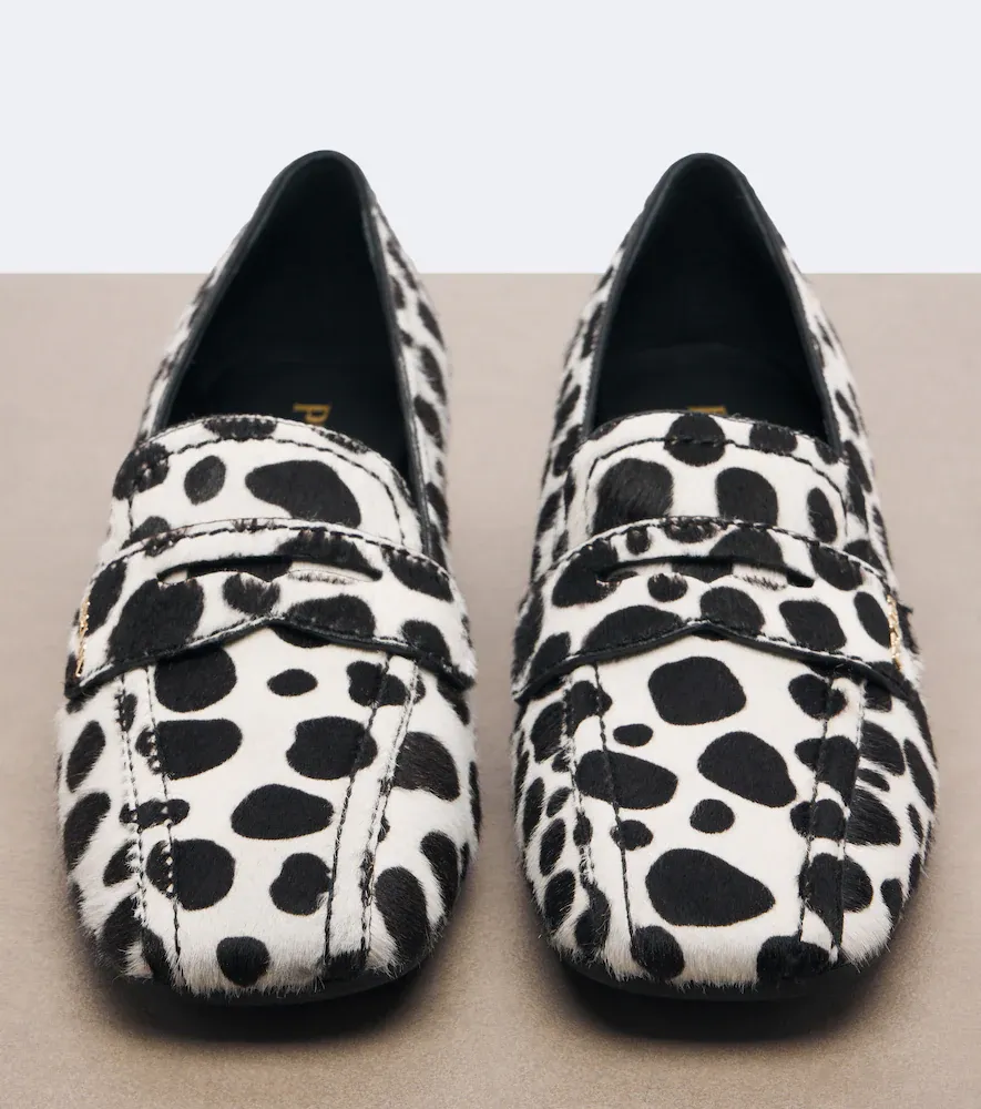 Prada Cow-print calf hair penny loafers | Thumbnail 3 Prada Cow-print calf hair penny loafers | Thumbnail 3