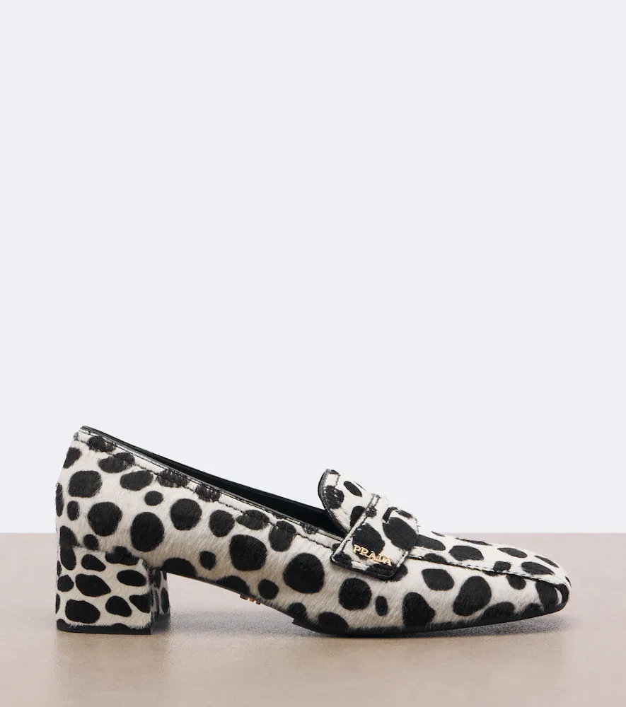 Prada Cow-print calf hair penny loafers | Thumbnail 4 Prada Cow-print calf hair penny loafers | Thumbnail 4