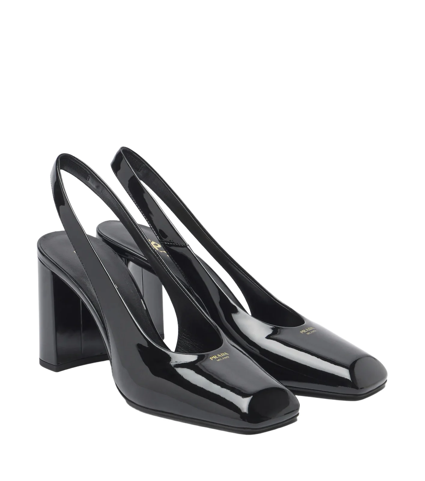 Prada Patent leather slingback pumps