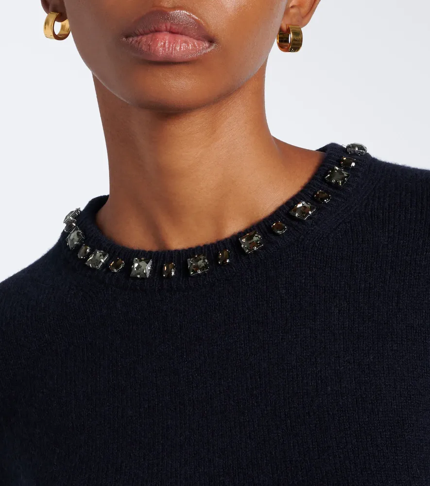 Vince Embellished wool and cashmere-blend sweater | Thumbnail 5 Vince Embellished wool and cashmere-blend sweater | Thumbnail 5