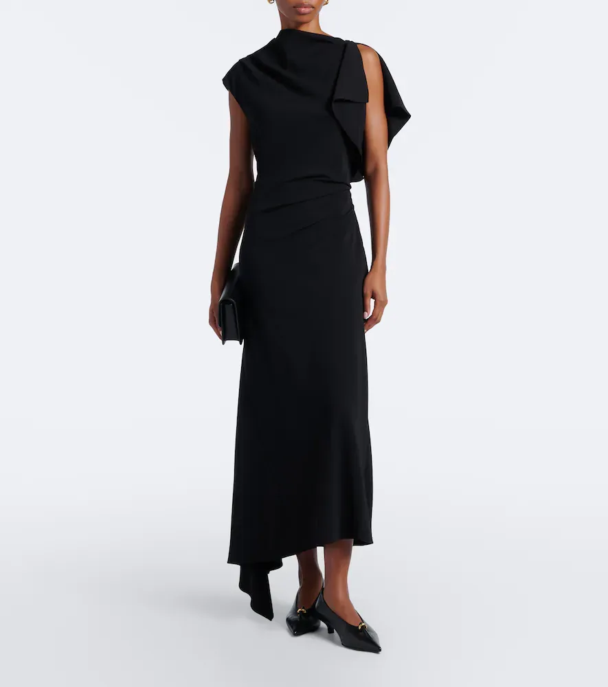 Veronica Beard Brett asymmetric crêpe maxi dress | Thumbnail 4 Veronica Beard Brett asymmetric crêpe maxi dress | Thumbnail 4