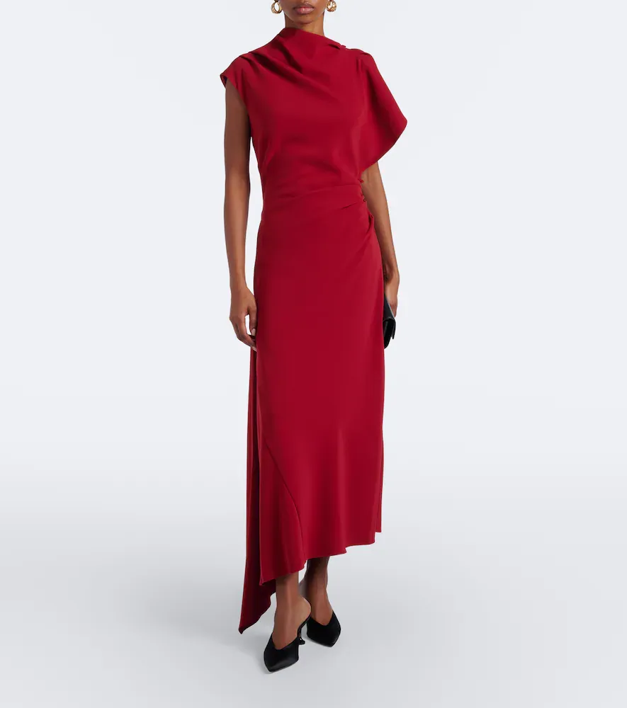 Veronica Beard Brett asymmetric crêpe maxi dress | Thumbnail 2