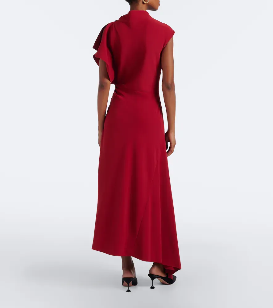 Veronica Beard Brett asymmetric crêpe maxi dress | Thumbnail 6