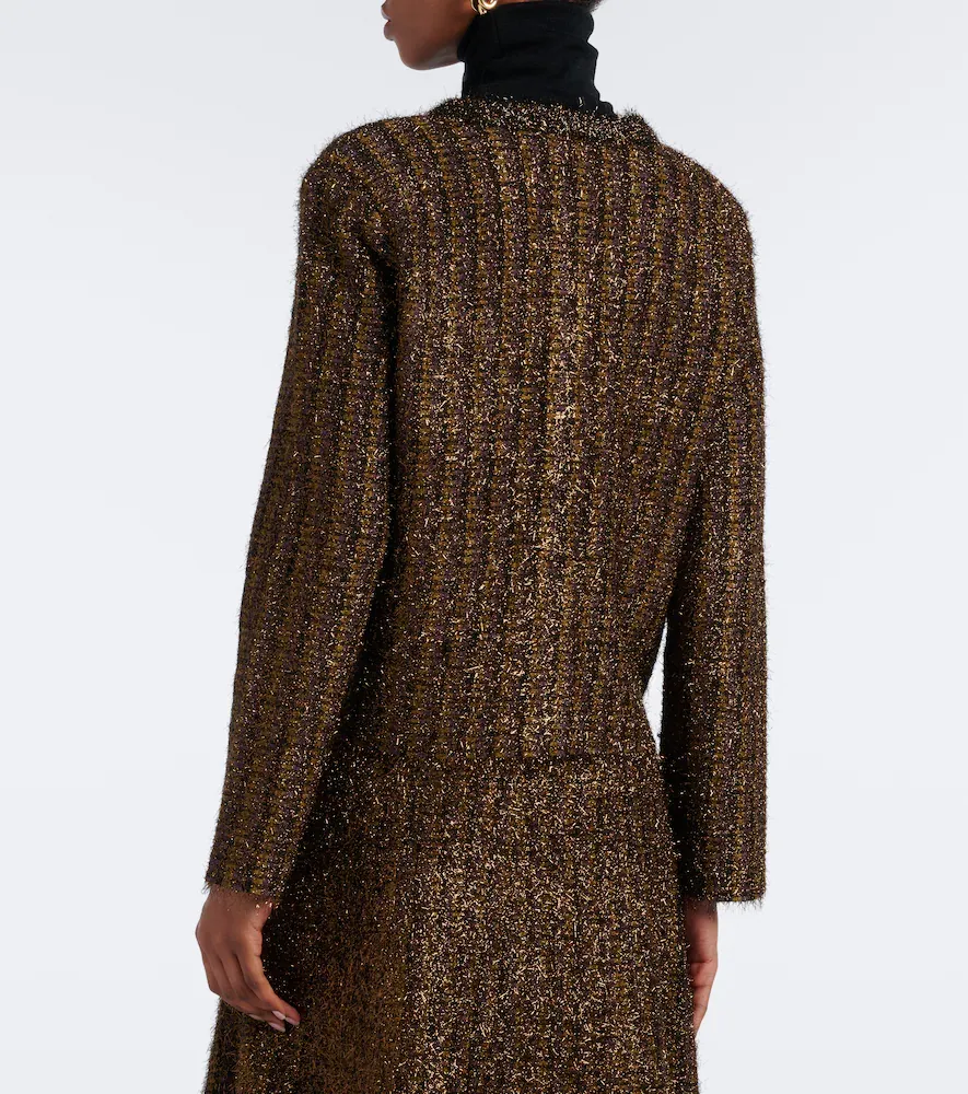 Veronica Beard Keziah cropped knitted jacket | Thumbnail 4