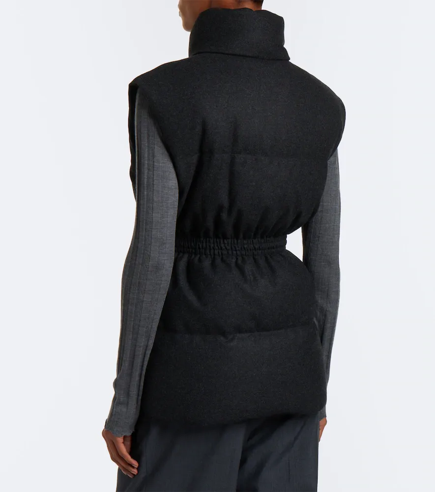 Prada Belted wool and cashmere down vest | Thumbnail 6