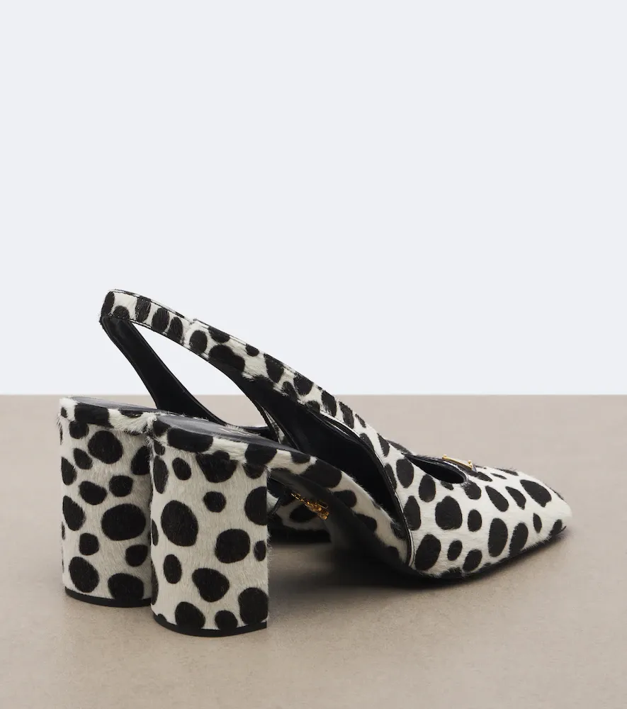 Prada Cow-print calf hair slingback pumps | Thumbnail 3 Prada Cow-print calf hair slingback pumps | Thumbnail 3