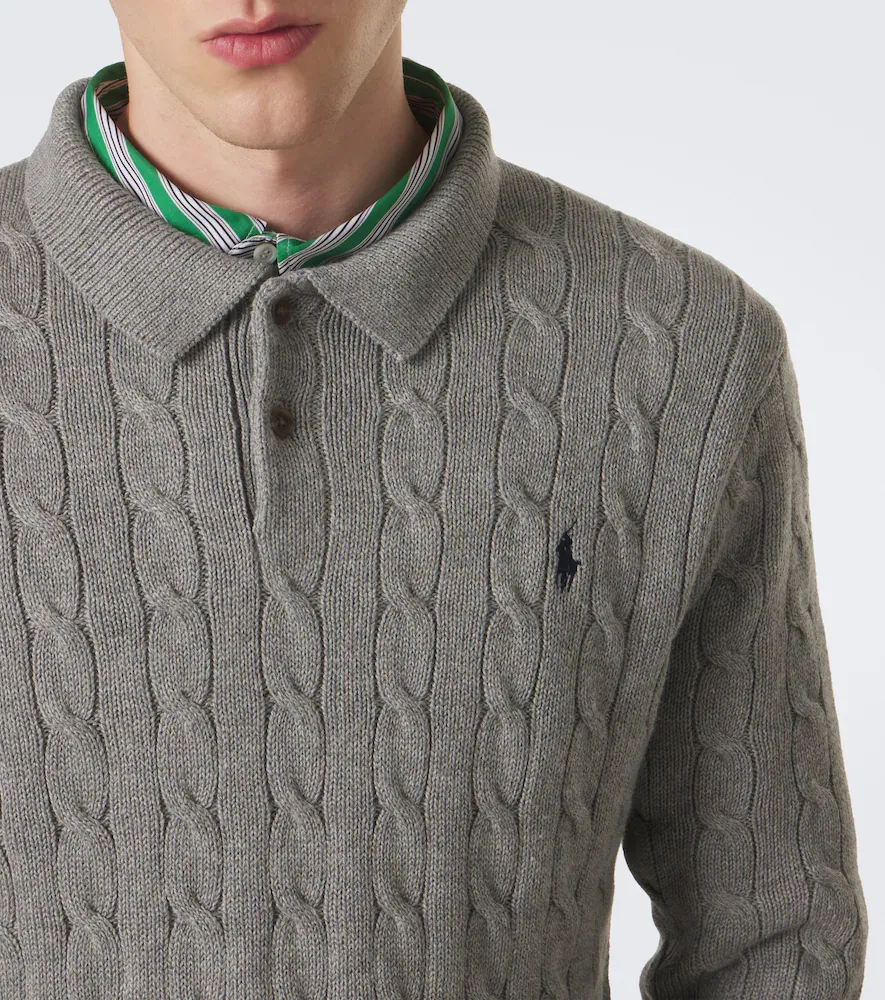 Polo Ralph Lauren Cable-knit cotton polo sweater | Thumbnail 2 Polo Ralph Lauren Cable-knit cotton polo sweater | Thumbnail 2