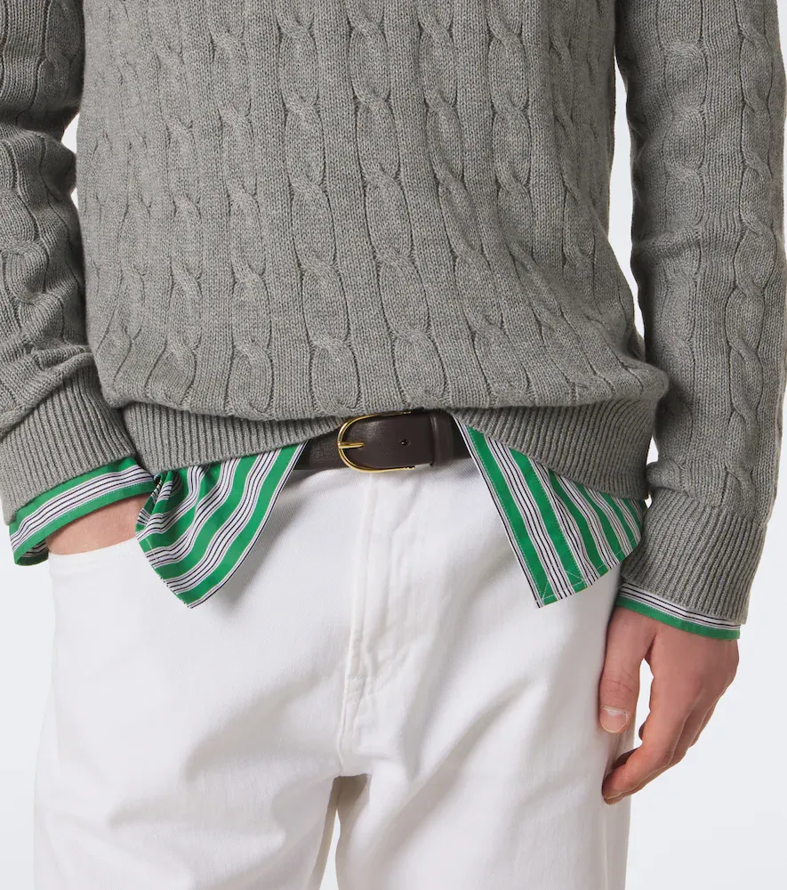 Polo Ralph Lauren Cable-knit cotton polo sweater | Thumbnail 4 Polo Ralph Lauren Cable-knit cotton polo sweater | Thumbnail 4