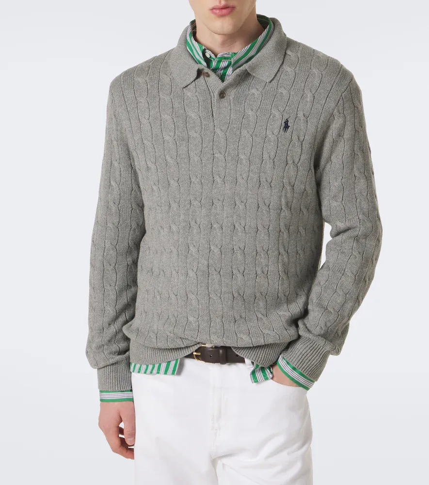 Polo Ralph Lauren Cable-knit cotton polo sweater | Thumbnail 6 Polo Ralph Lauren Cable-knit cotton polo sweater | Thumbnail 6