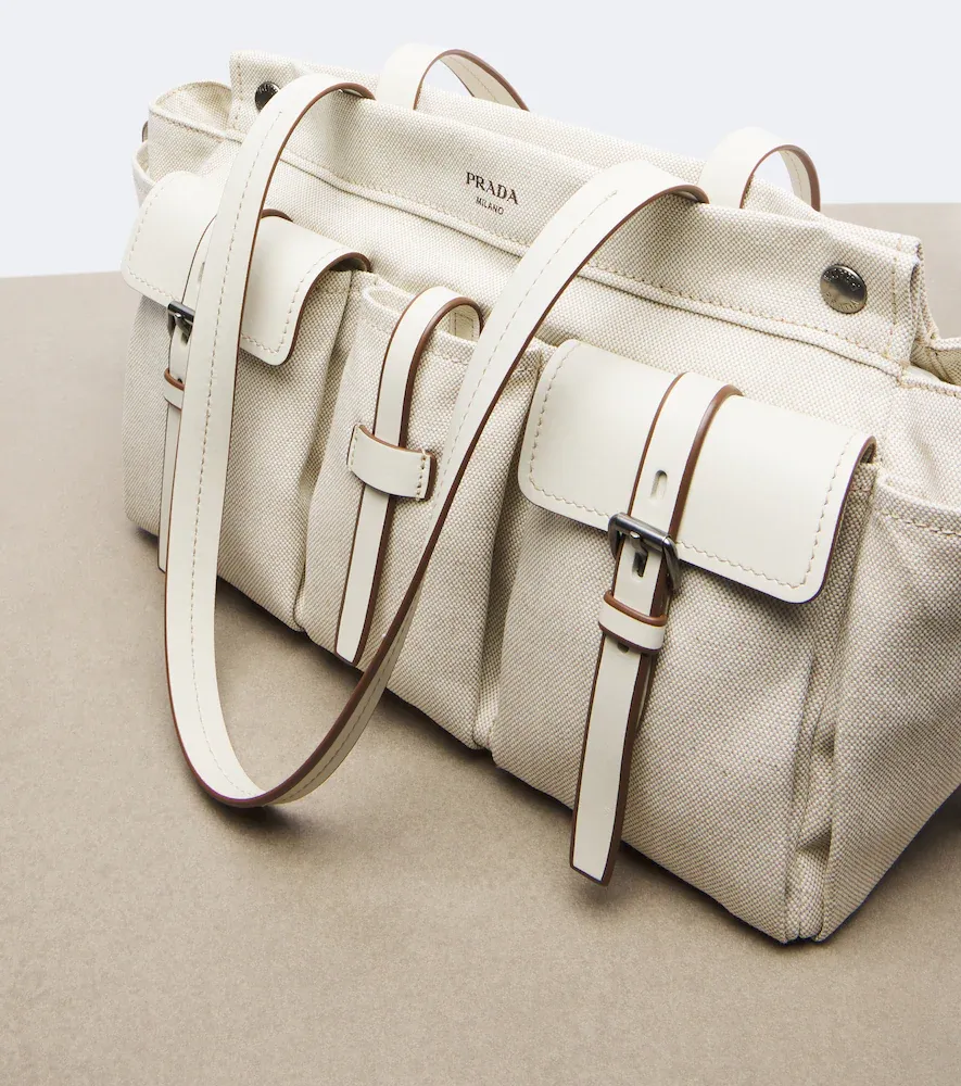 Prada Route Large canvas tote bag | Thumbnail 2 Prada Route Large canvas tote bag | Thumbnail 2