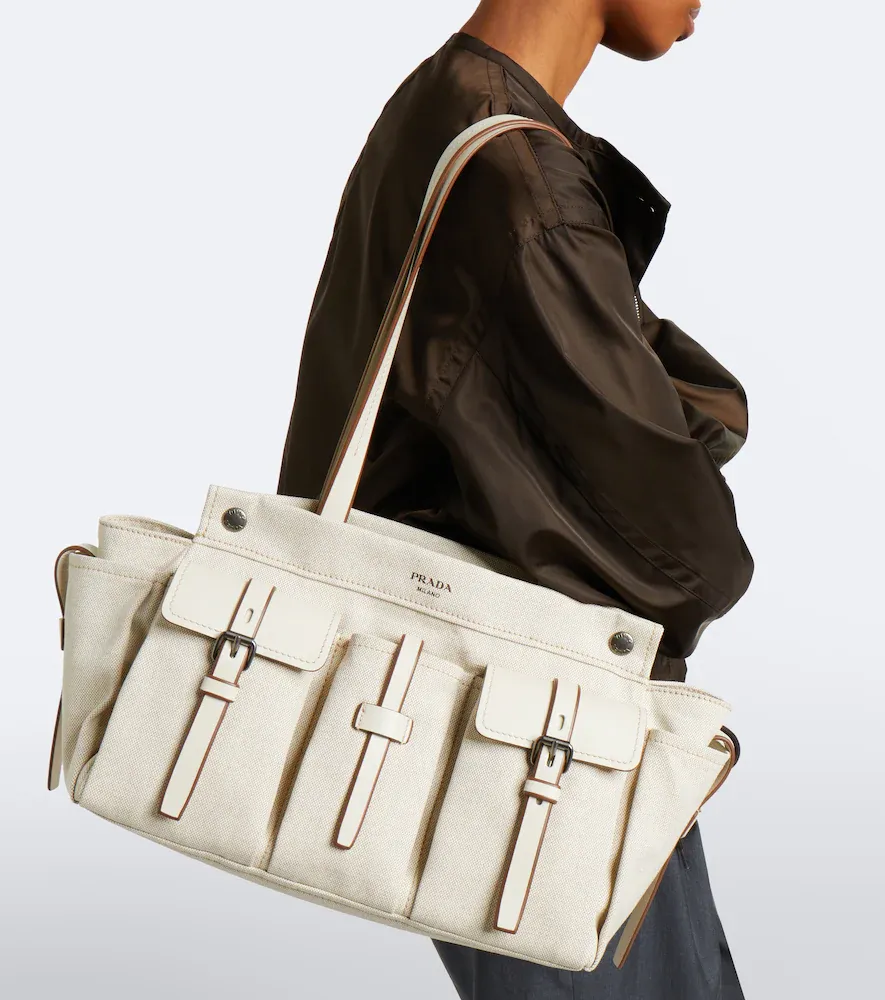 Prada Route Large canvas tote bag | Thumbnail 5 Prada Route Large canvas tote bag | Thumbnail 5