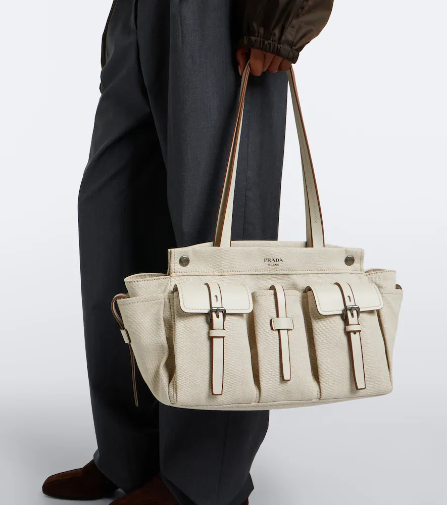 Prada Route Large canvas tote bag | Thumbnail 6 Prada Route Large canvas tote bag | Thumbnail 6