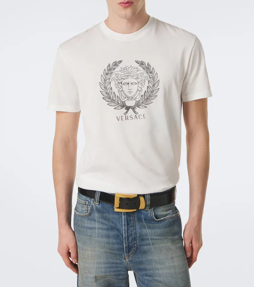 Versace Medusa printed cotton jersey T-shirt | Thumbnail 4 Versace Medusa printed cotton jersey T-shirt | Thumbnail 4
