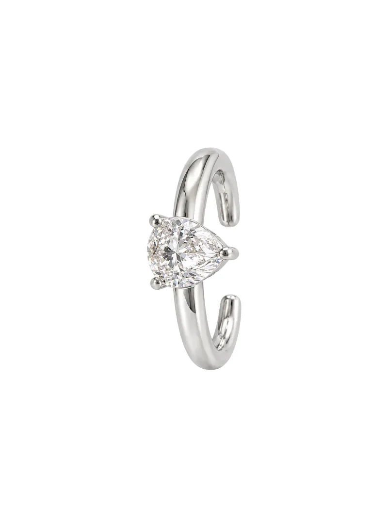 Wish Fine Jewelry 0.64ct Diamond 18K Gold Pear Ear Cuff