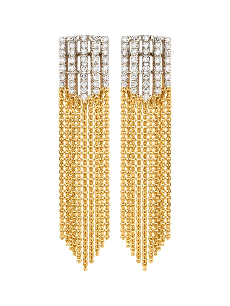 0.96ct Diamond 18K Gold Fringe Earrings 0.96ct Diamond 18K Gold Fringe Earrings