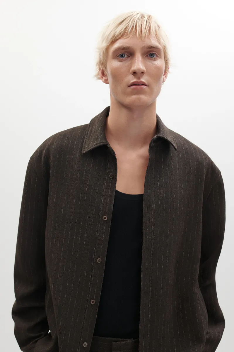 Simkhai Everett Pinstripe Overshirt | Thumbnail 6 Simkhai Everett Pinstripe Overshirt | Thumbnail 6