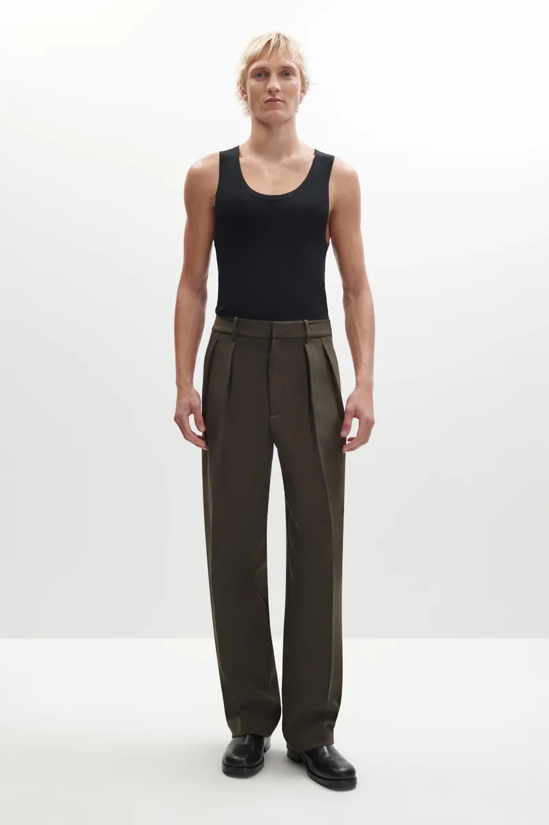 Simkhai Julian Pleated Twill Trouser | Thumbnail 3 Simkhai Julian Pleated Twill Trouser | Thumbnail 3