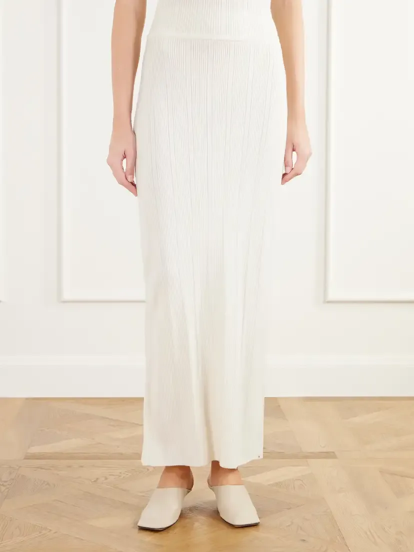 COLLEEN ALLEN Ribbed-knit Merino Wool Maxi Skirt | Thumbnail 3 COLLEEN ALLEN Ribbed-knit Merino Wool Maxi Skirt | Thumbnail 3