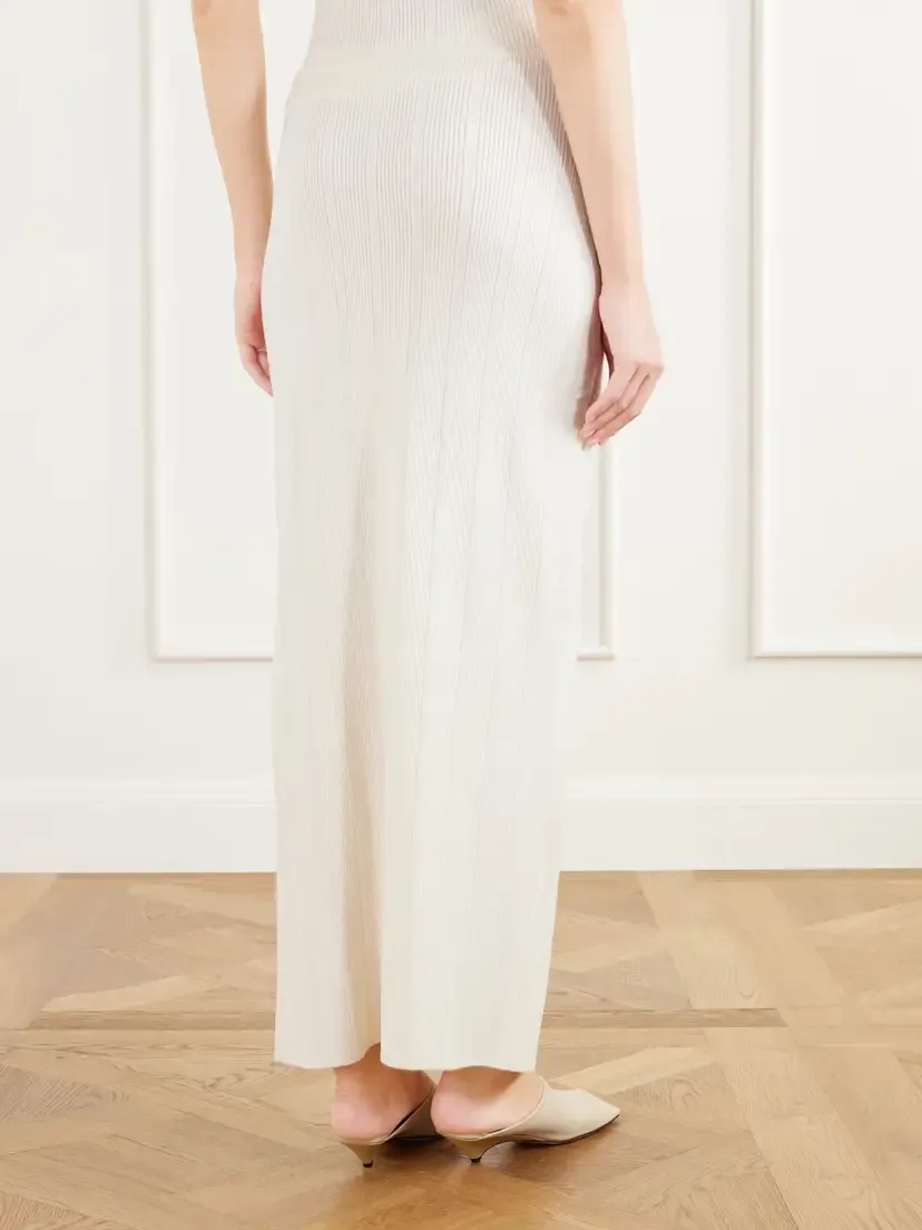 COLLEEN ALLEN Ribbed-knit Merino Wool Maxi Skirt | Thumbnail 4 COLLEEN ALLEN Ribbed-knit Merino Wool Maxi Skirt | Thumbnail 4