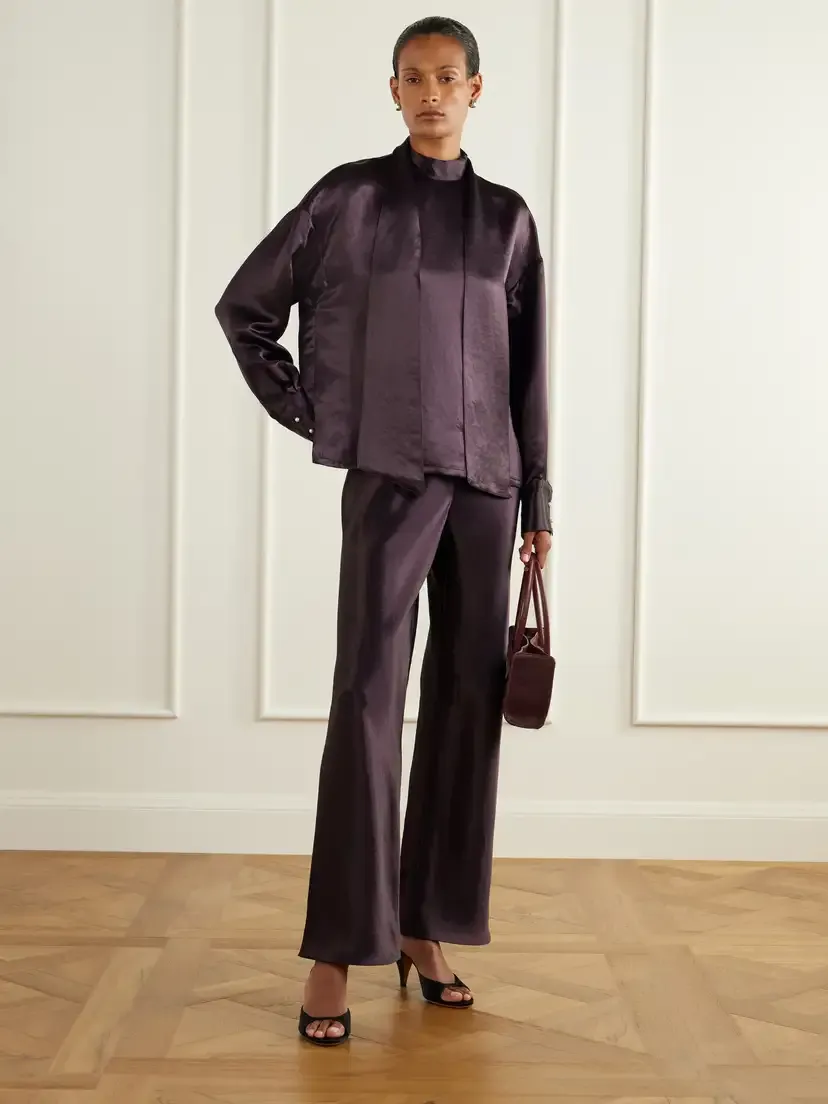 Maria McManus Tie-detailed Satin Blouse | Thumbnail 2 Maria McManus Tie-detailed Satin Blouse | Thumbnail 2