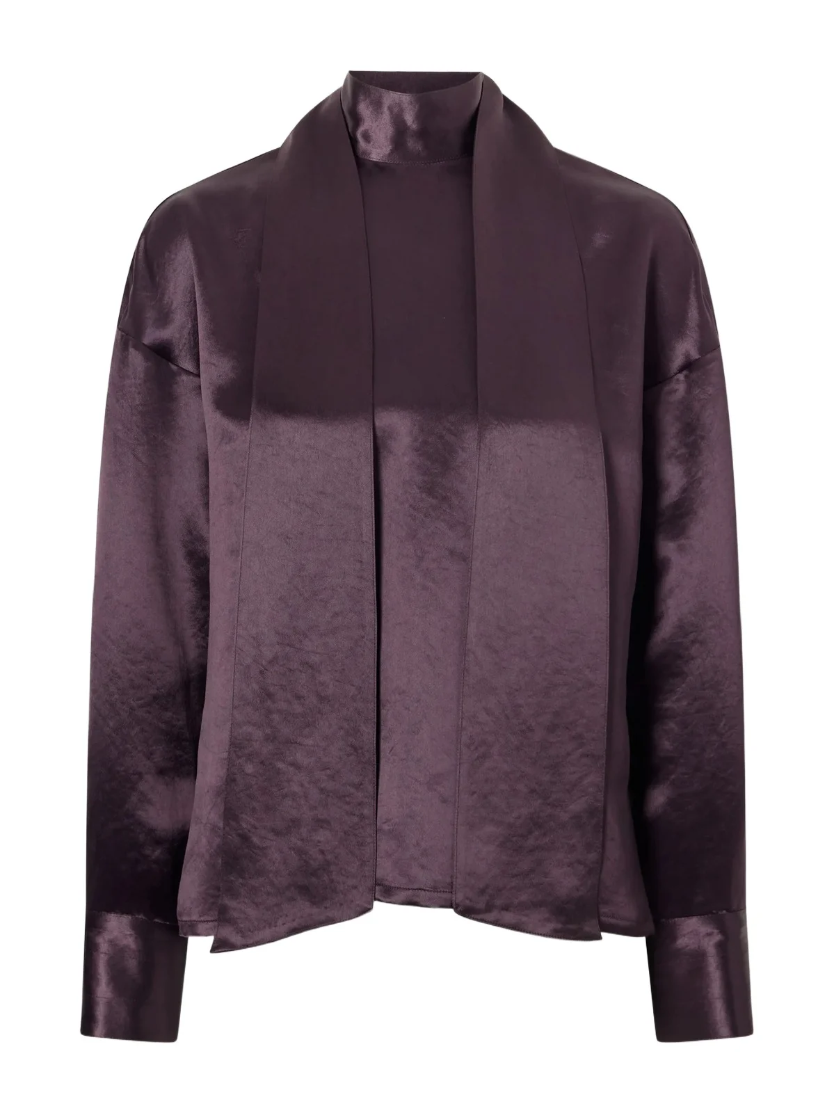 Tie-detailed Satin Blouse