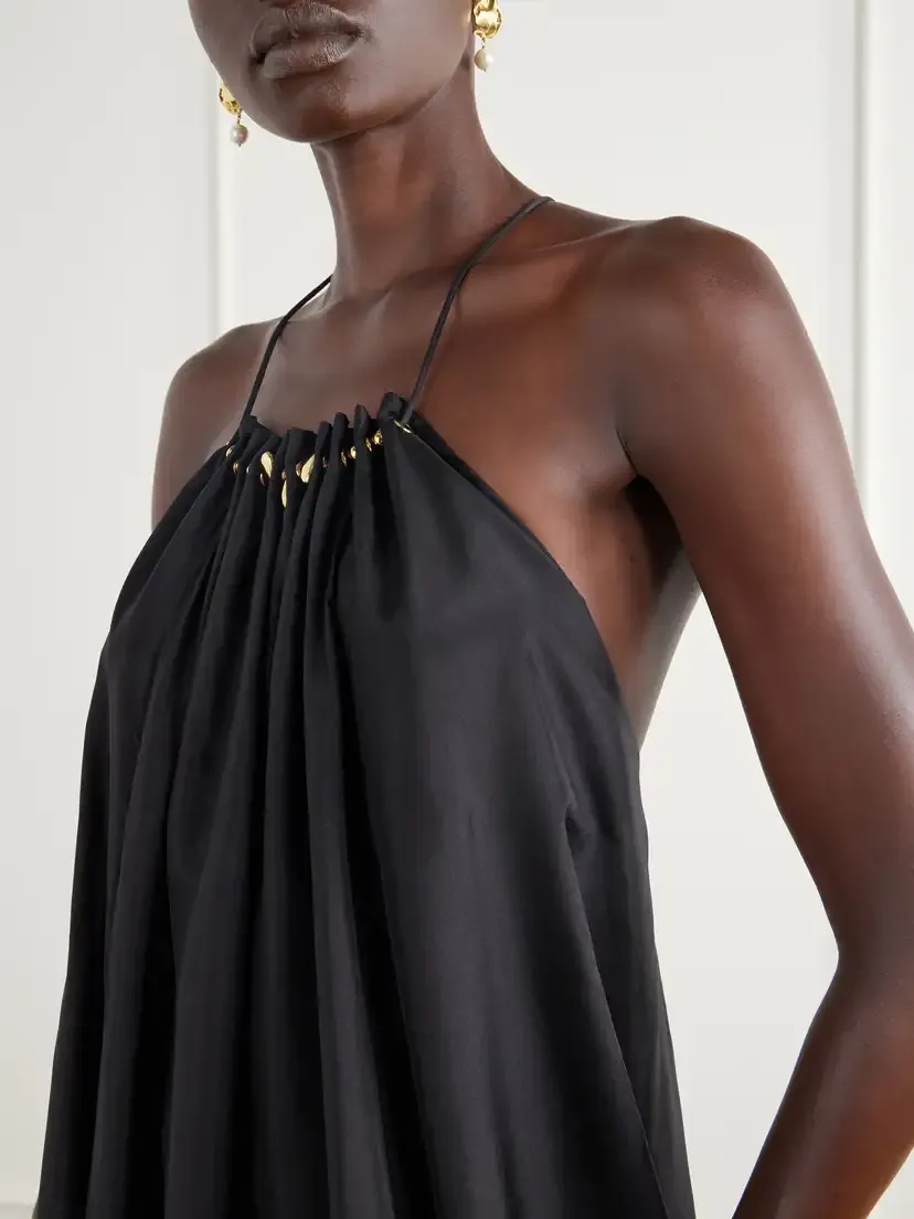 Zimmermann Fairlight Bead-embellished Gathered Silk-satin Maxi Dress | Thumbnail 4 Zimmermann Fairlight Bead-embellished Gathered Silk-satin Maxi Dress | Thumbnail 4