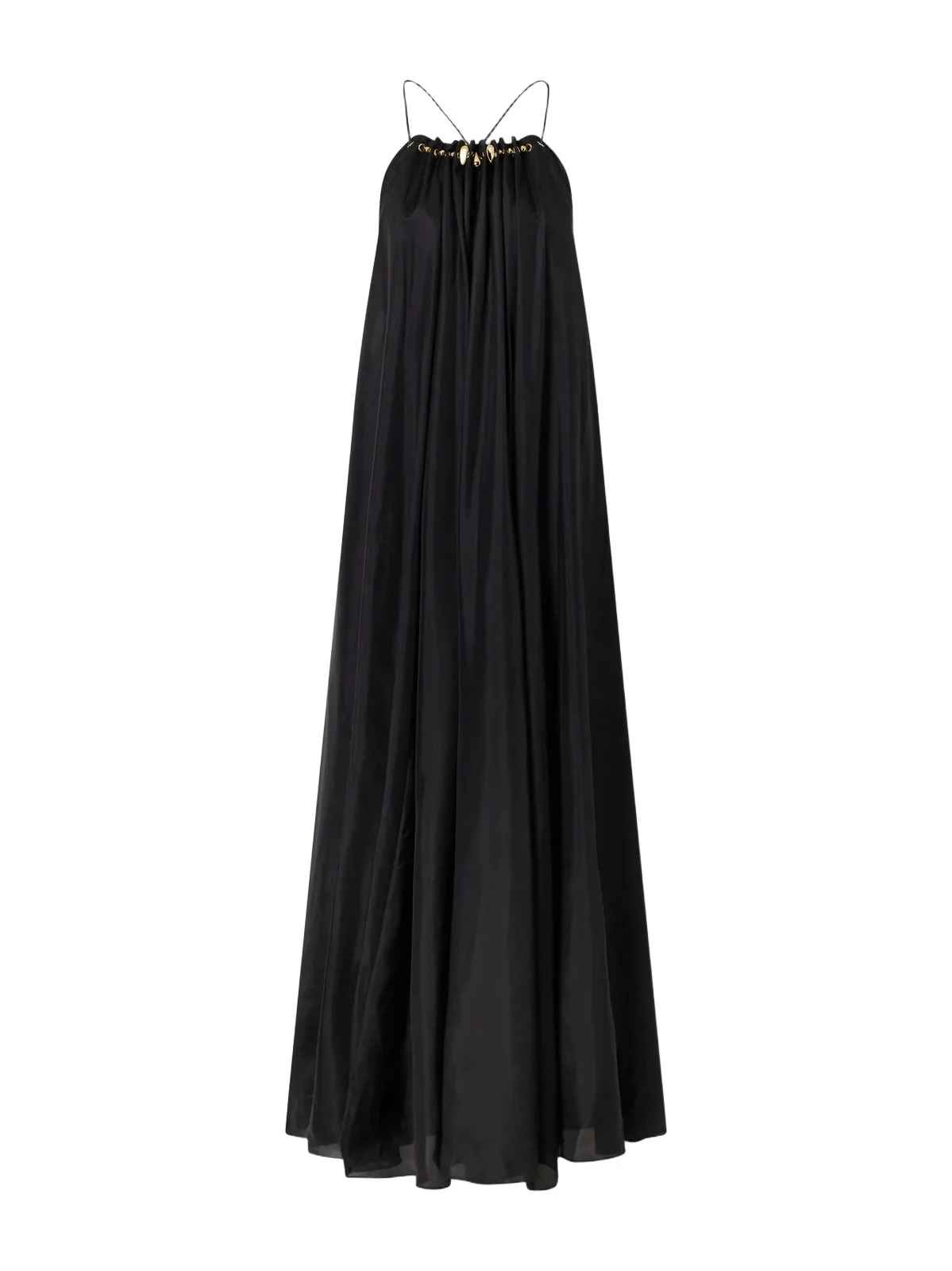Fairlight Bead-embellished Gathered Silk-satin Maxi Dress