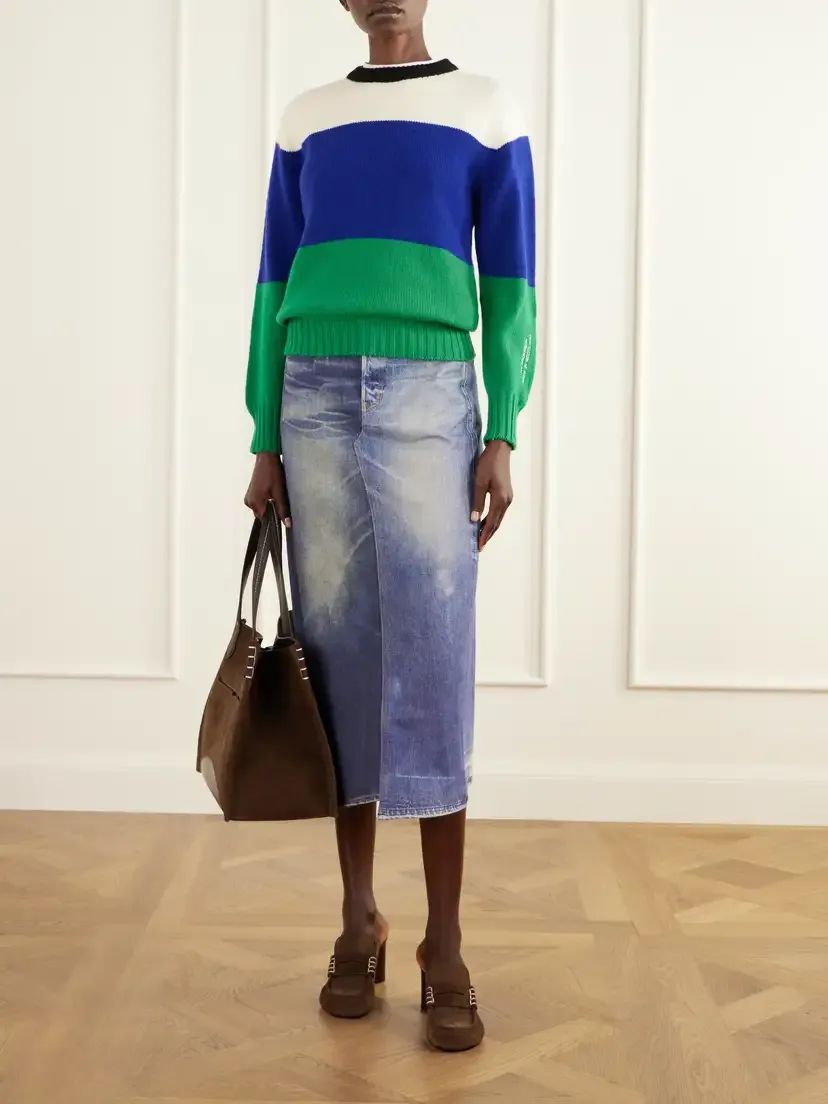 JW Anderson Color-block Intarsia-knit Wool Sweater | Thumbnail 2