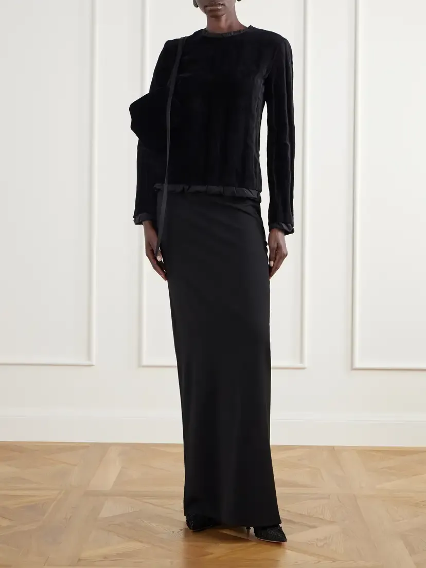 COLLEEN ALLEN Ruched Stretch-crepe Maxi Skirt | Thumbnail 2 COLLEEN ALLEN Ruched Stretch-crepe Maxi Skirt | Thumbnail 2