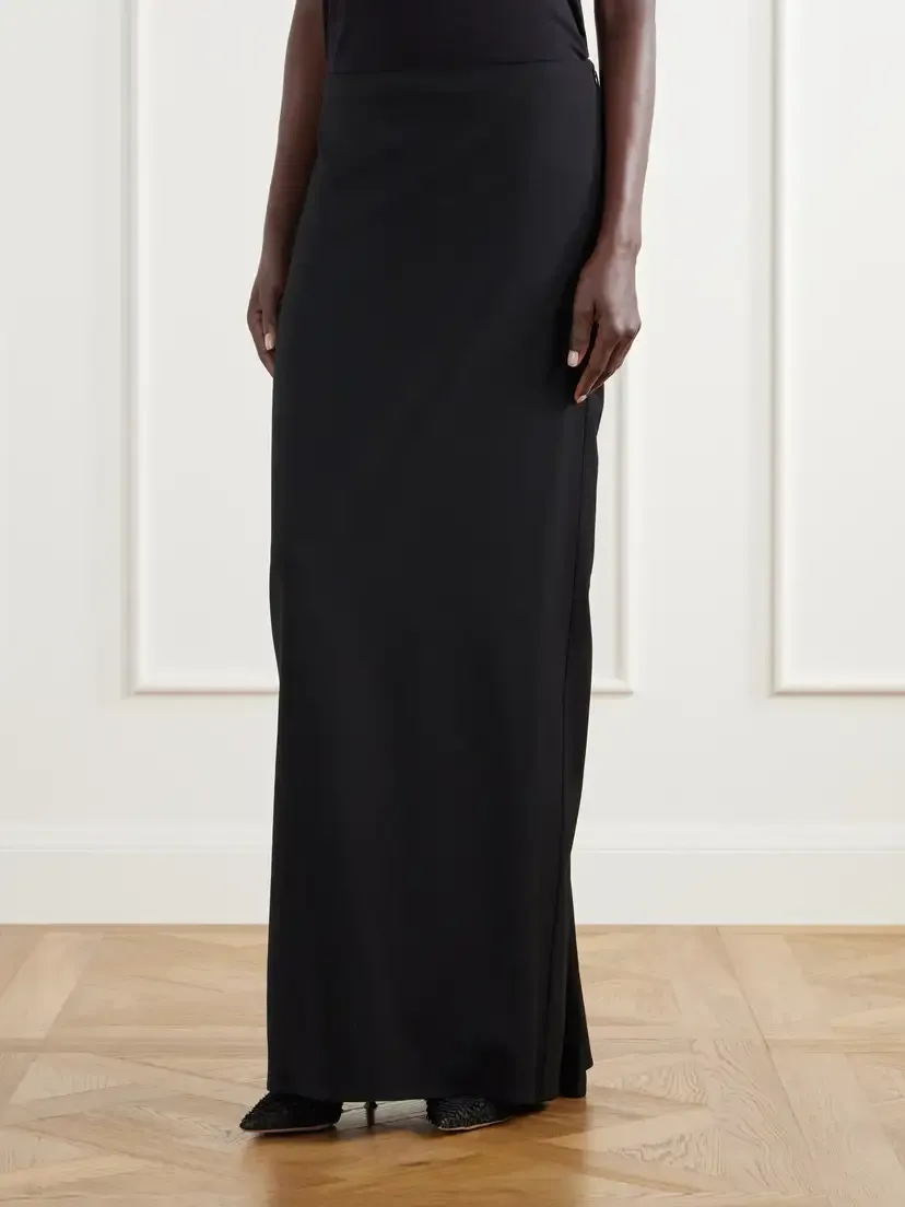 COLLEEN ALLEN Ruched Stretch-crepe Maxi Skirt | Thumbnail 3 COLLEEN ALLEN Ruched Stretch-crepe Maxi Skirt | Thumbnail 3