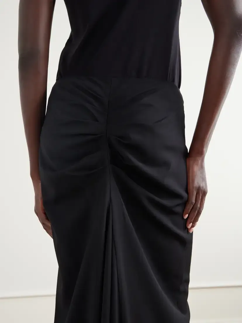 COLLEEN ALLEN Ruched Stretch-crepe Maxi Skirt | Thumbnail 5 COLLEEN ALLEN Ruched Stretch-crepe Maxi Skirt | Thumbnail 5