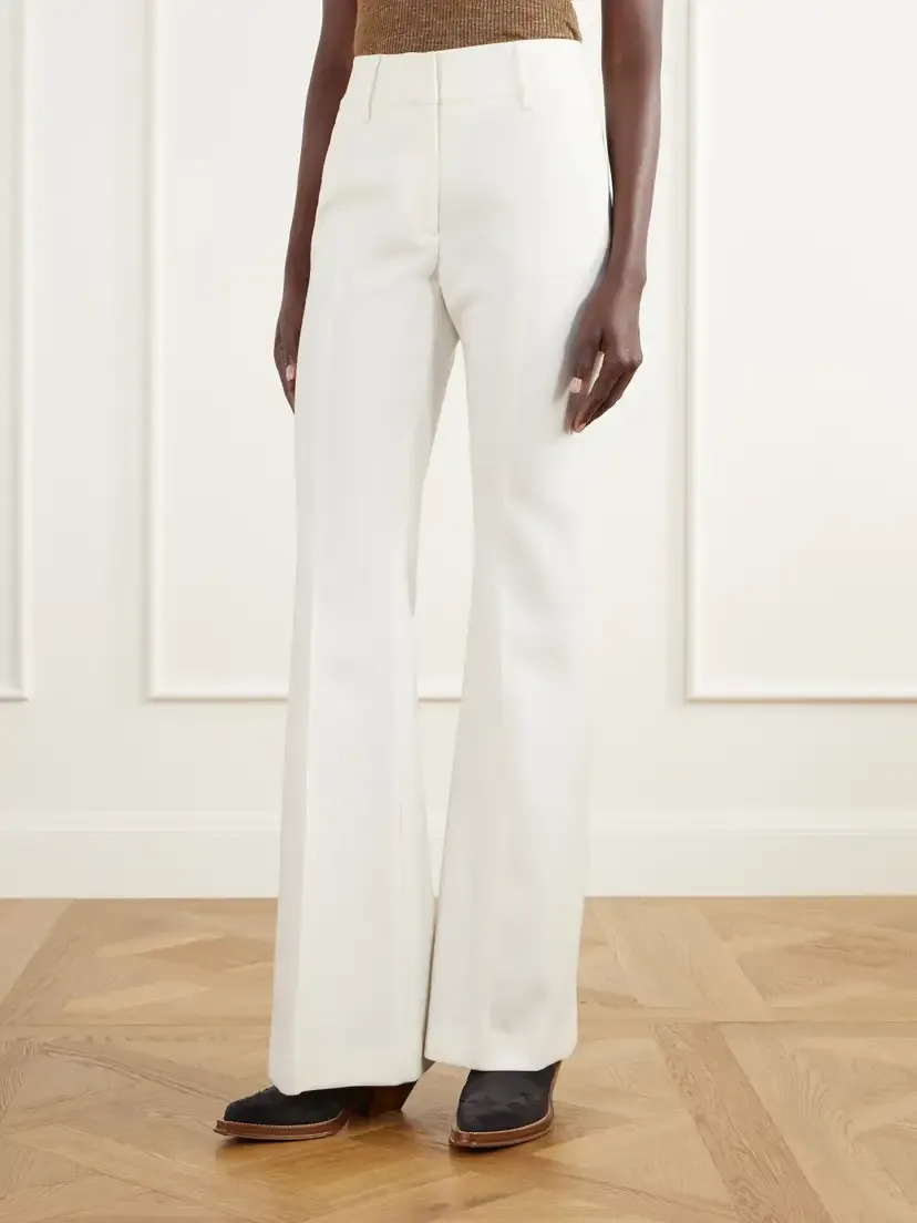 Gabriela Hearst Rhein Paneled Cotton And Linen-blend Woven Flared Pants | Thumbnail 3 Gabriela Hearst Rhein Paneled Cotton And Linen-blend Woven Flared Pants | Thumbnail 3