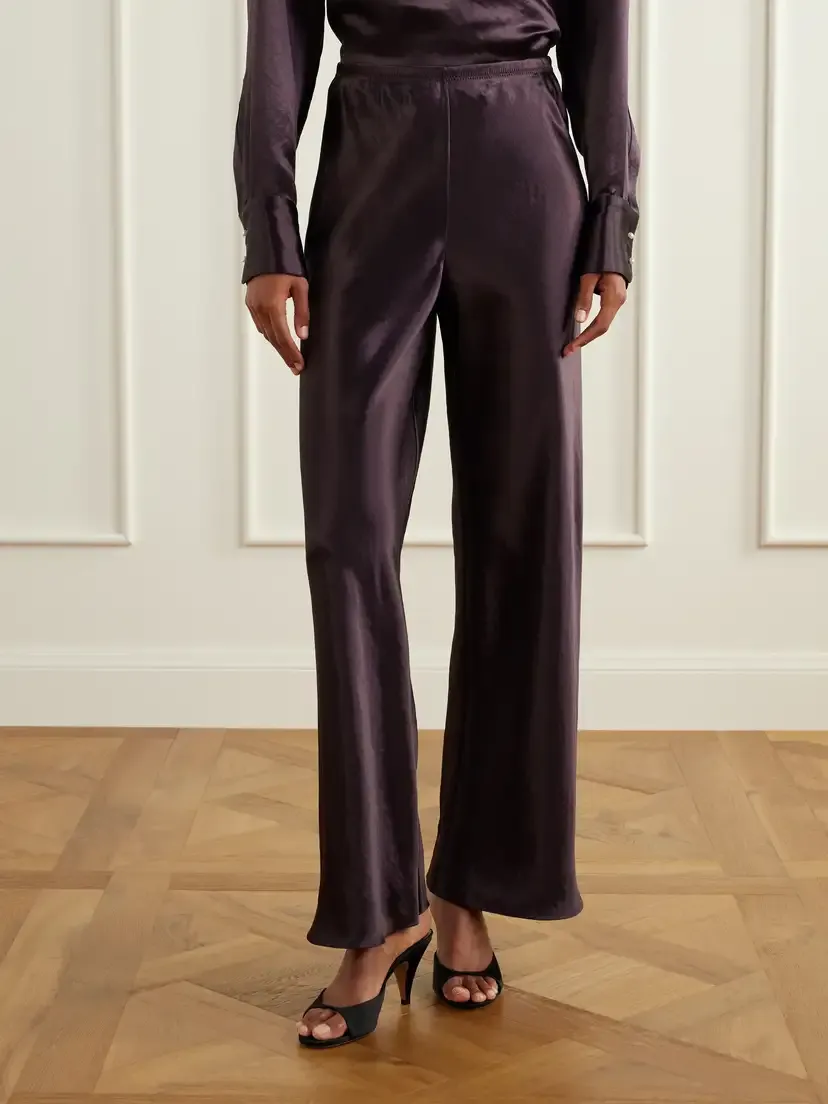 Maria McManus Satin Straight-leg Pants | Thumbnail 3 Maria McManus Satin Straight-leg Pants | Thumbnail 3